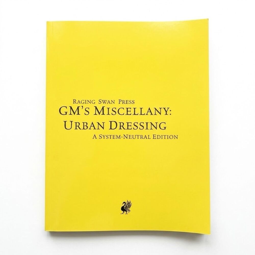 GM'S MISCELLANY URBAN DRESSING Raging Swan Press System-Neutral TTRPG NEW Book